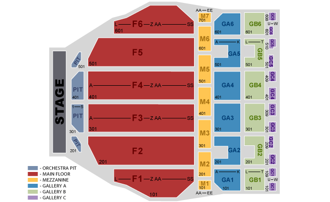 Fox Theater Detroit Detailed Seating Chart